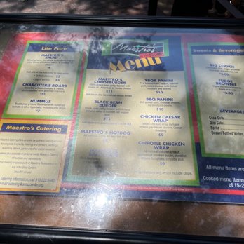 Maestros On The River - Menu for today - Burgers Near Me - Tampa, Florida