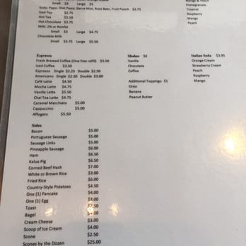 Moena Café - Drinks menu - Cafes Near Me - Honolulu, Hawaii