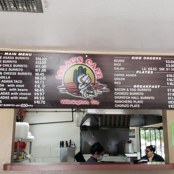Isaac's Cafe - MENU 7/1/22 - Mexican Near Me - Wilmington, California Isaac's Cafe - MENU 7/1/22 - Mexican Near Me - Wilmington, California