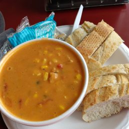 Tortilla soup n bread Tortilla soup n bread