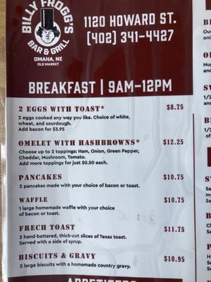 Menu photo 3 Billy Frogg's Grill & Bar Omaha, NE Menu photo 3 Billy Frogg's Grill & Bar Omaha, NE