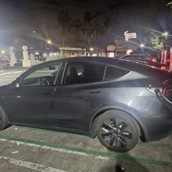 Tesla Supercharger - Complimentary charging for the Model Y loaner.
