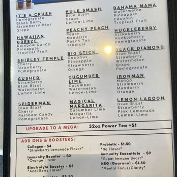 CRUSH - Power tea menu - Cafes Near Me - Reno, Nevada CRUSH - Power tea menu - Cafes Near Me - Reno, Nevada