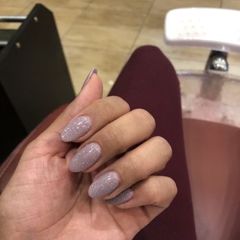 Diamond Nails - Light purple glittery almond nails SNS shade Lovely Girl - Nail Salons Near Me - Austin, Texas Diamond Nails - Light purple glittery almond nails SNS shade Lovely Girl - Nail Salons Near Me - Austin, Texas