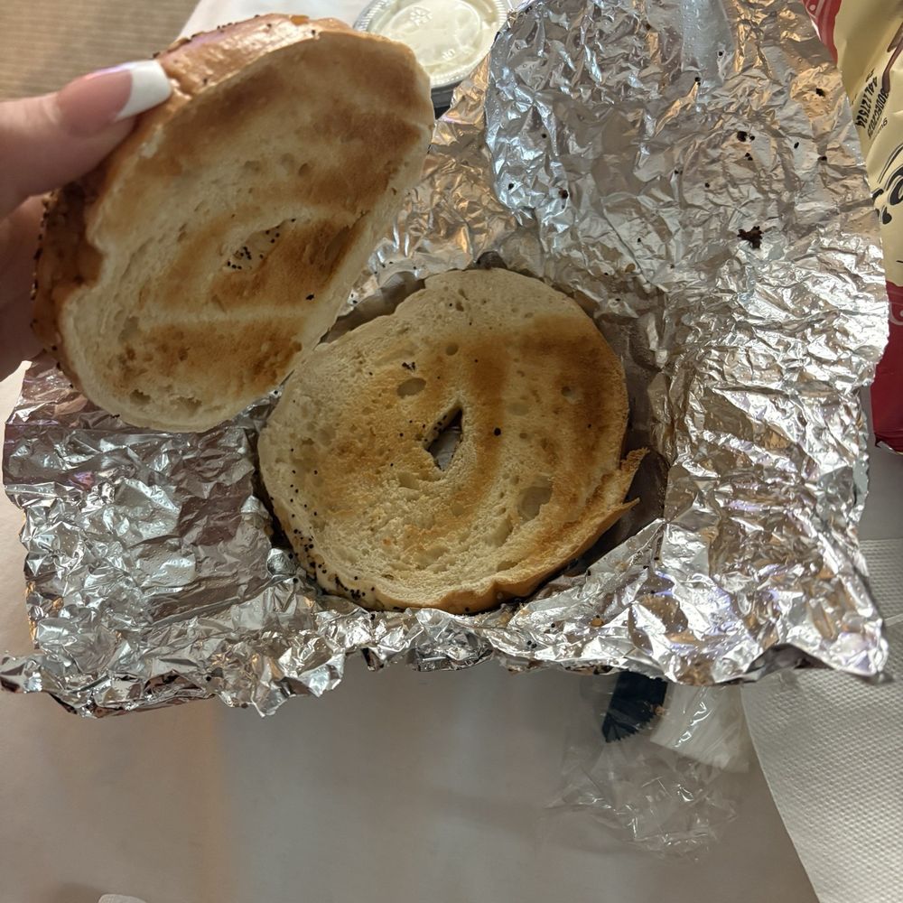 Red Bicycle Coffee - Was supposed to be an everything bagel with fried egg, bacon and I even paid more for extra bacon - Creperies Near Me - Nashville, Tennessee Red Bicycle Coffee - Was supposed to be an everything bagel with fried egg, bacon and I even paid more for extra bacon - Creperies Near Me - Nashville, Tennessee