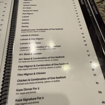 Kaze - Inside cover - Japanese Near Me - Dallas, Texas Kaze - Inside cover - Japanese Near Me - Dallas, Texas