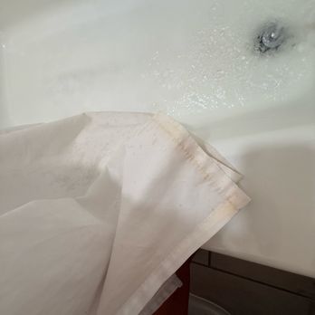 Delta Hotels by Marriott - Shower head not working and nasty shower curtain - red mold/bacteria - Hotels Near Me - West Palm Beach, Florida
