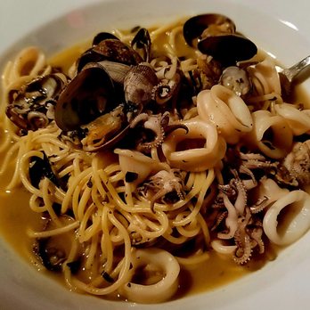 Novo Cafe - Spaghetti with clams and calamari. Good dish. - Italian Near Me - Burbank, California
