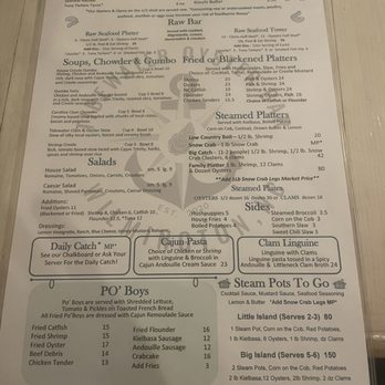 Tidewater Oyster Bar - Menu - Seafood Near Me - Wilmington, North Carolina Tidewater Oyster Bar - Menu - Seafood Near Me - Wilmington, North Carolina