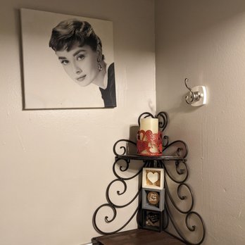 Meet Noodles - Handy shelf and hook in the gender-neutral washroom. Audrey approves. - Noodles Near Me - Nashville, Tennessee Meet Noodles - Handy shelf and hook in the gender-neutral washroom. Audrey approves. - Noodles Near Me - Nashville, Tennessee