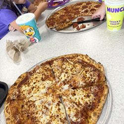 Chuck E. Cheese - Cheese and pepperoni pizza