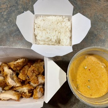 Thai Maison - Choo-Chee curry with crispy chicken to go. I asked them to pack the chicken separately. - Thai Near Me - Bellingham, Washington