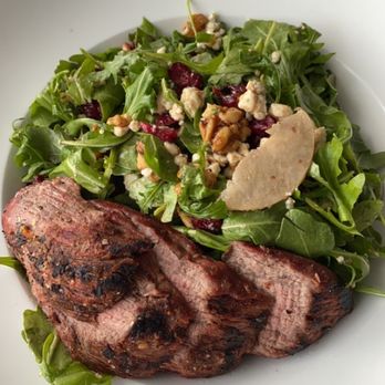 Mooncussers Tavern - Candied walnut and cranberry salad with steak - Tapas Bars Near Me - Harwich Port, Massachusetts Mooncussers Tavern - Candied walnut and cranberry salad with steak - Tapas Bars Near Me - Harwich Port, Massachusetts