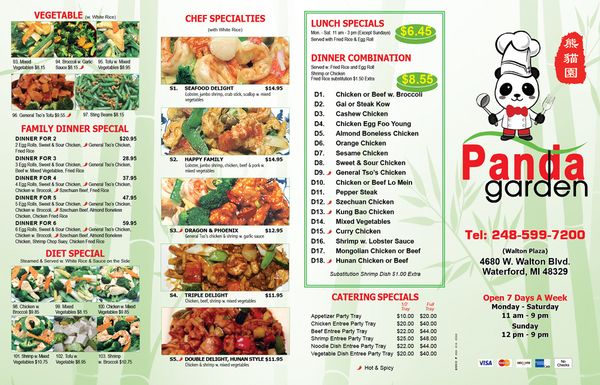 Menu photo 2 Panda Garden Waterford Township, MI