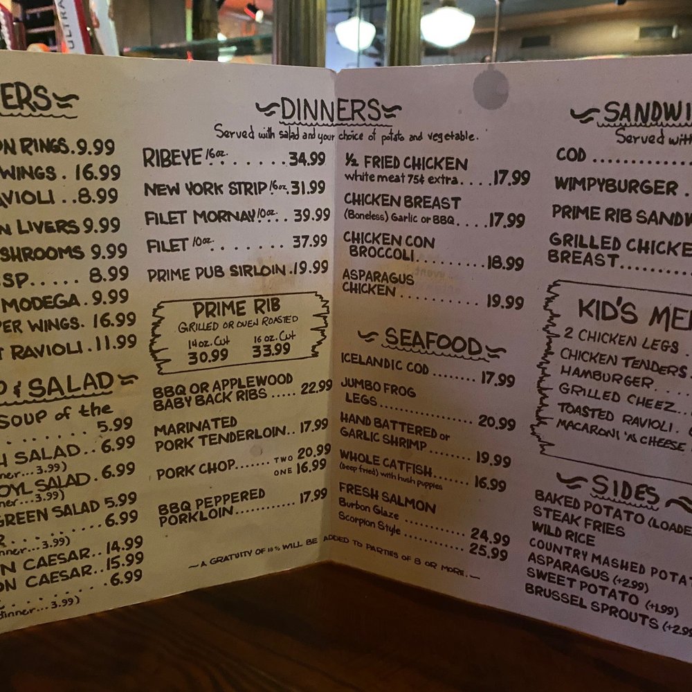 Popeye's Chop House - Menu - Steakhouses Near Me - Breese, Illinois
