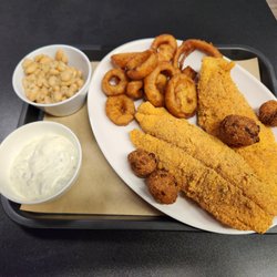 Ruth’s Q - Our Two Piece Fish Dinner. Also comes with a house salad.