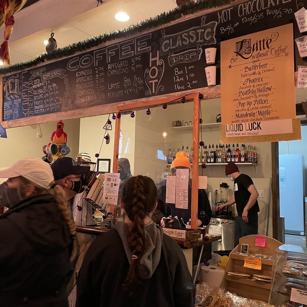 Muggles Mug - customers at a coffee shop - Coffee & Tea Near Me - Jim Thorpe, Pennsylvania