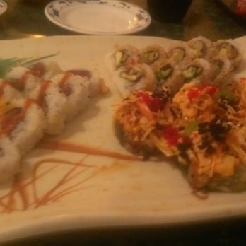 Wasabi - On the left: Spicy Tune Roll
On the right: Top is Unagi roll, and the bottom is Las Vegas roll! - Japanese Near Me - Flowery Branch, Georgia
