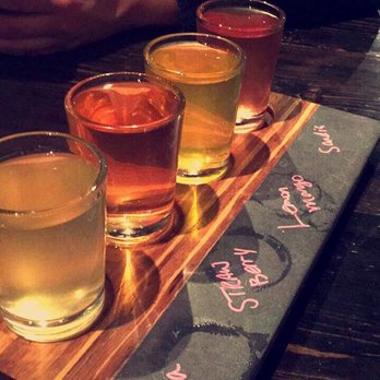 The Craftroom - Flight of pineapple, strawberry, lemon mango, and sandia (watermelon) ciders - Cideries Near Me - Albuquerque, New Mexico
