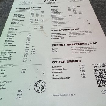 Apogee - Drink menu - Pizza Near Me - Olathe, Kansas