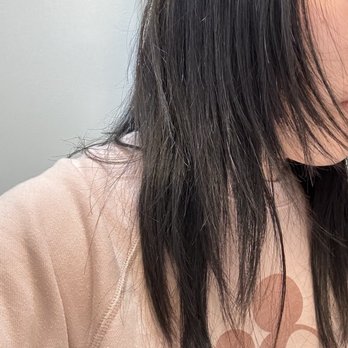 Debe Salon - You can see here how uneven the layers are - Hair Salons Near Me - San Mateo, California