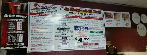 Menu photo 5 Premier Brick Oven Pizza Madera, CA Menu photo 5 Premier Brick Oven Pizza Madera, CA