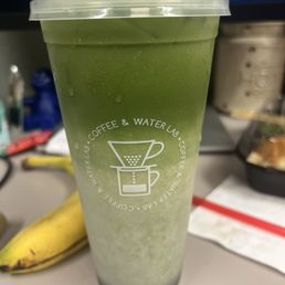 Honey Black Sesame Matcha Latte