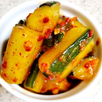 Lans Kitchen - Spicy Cucumber Salad : Fresh cucumber with garlic and korean pepper flakes mixed kimchi style - Asian Fusion Near Me - Alafaya, Florida Lans Kitchen - Spicy Cucumber Salad : Fresh cucumber with garlic and korean pepper flakes mixed kimchi style - Asian Fusion Near Me - Alafaya, Florida