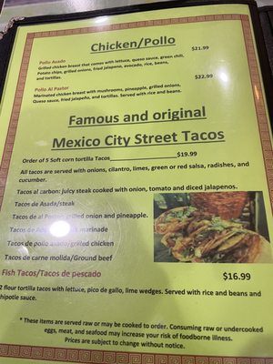Menu photo 4 Don Dany Mexican Grill And Bar Winter Park, CO