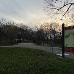 Bemis Woods and Forest Preserve - Bridge and sign