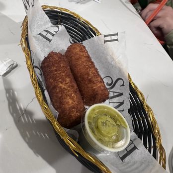 Sanguich - CROQUETTAS W/ DIPPING SAUCE - Cuban Near Me - Miami, Florida Sanguich - CROQUETTAS W/ DIPPING SAUCE - Cuban Near Me - Miami, Florida