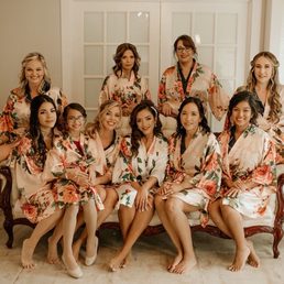 6 bridesmaids, two moms, one flower girl all with hair and makeup done by D&L 6 bridesmaids, two moms, one flower girl all with hair and makeup done by D&L