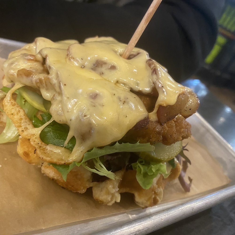 Railtown Brewing Company - Chicken and waffle - Breweries Near Me - Caledonia, Michigan