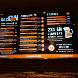 BacON - Menú