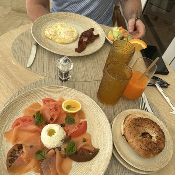 Marisol Restaurants - Smoked salmon, egg plate - Mediterranean Near Me - Boca Raton, Florida