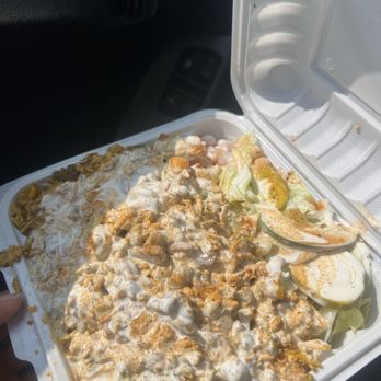 Royal Grill 37 - #3 combo (lamb and chicken over rice with extra white and hot sauce) - Falafel Near Me - Toms River, New Jersey