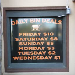 Exterior outside entrance of Overstocked Bins - We drop our prices every day!!! - Lake Elsinore , California Exterior outside entrance of Overstocked Bins - We drop our prices every day!!! - Lake Elsinore , California