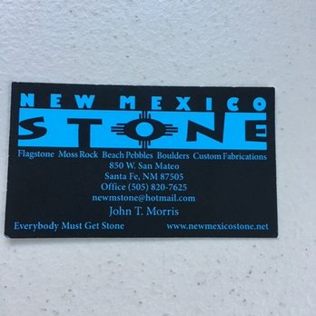 New Mexico Stone - John's one-of-a-kind business card - Masonry/Concrete Near Me - Santa Fe, New Mexico