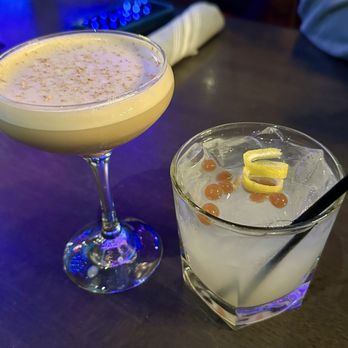 Brick & Bourbon - Espresso Yo Self Martini and Rhubarb/Ginger Gin Fizz - New American Near Me - Maple Grove, Minnesota