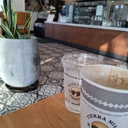 Yummy! My fave: cafe cubano with milk. Bold and just sweet enough, with a side iced water, cause I'm a drink goblin.