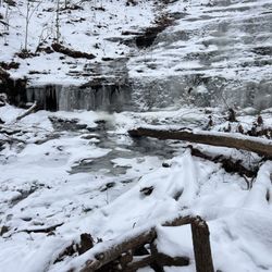 Wadsworth Falls State Park - Icy in winter! Wear grips.