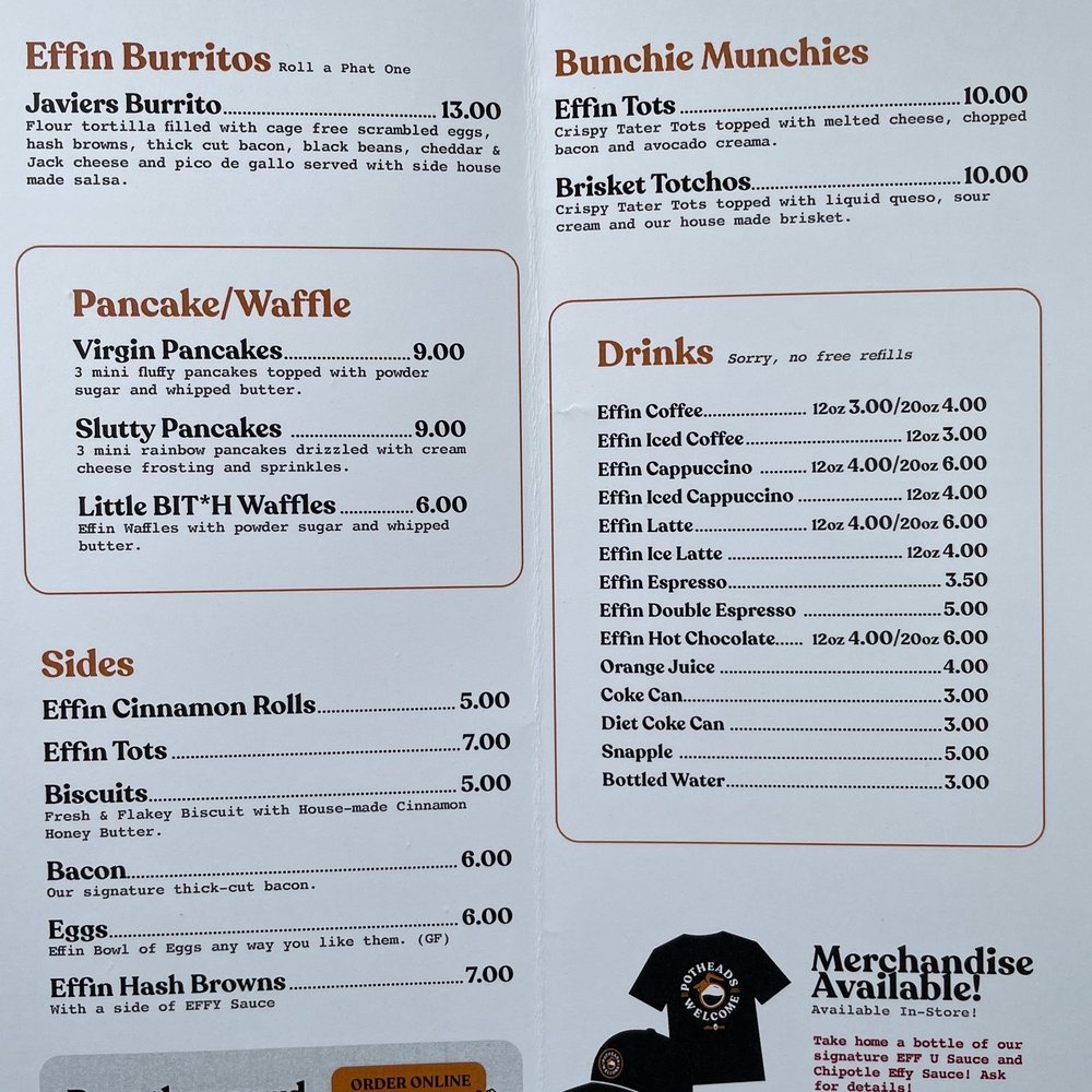 Effin Egg - Menu p1 - Breakfast & Brunch Near Me - Morristown, New Jersey Effin Egg - Menu p1 - Breakfast & Brunch Near Me - Morristown, New Jersey