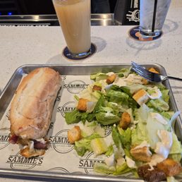 Burnt Ends Philly Sandwich w/ side Ceasar. Burnt Ends Philly Sandwich w/ side Ceasar.