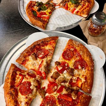 Pitstop Pizza - Two 12" personal pizzas. - Pizza Near Me - Deltona, Florida Pitstop Pizza - Two 12" personal pizzas. - Pizza Near Me - Deltona, Florida