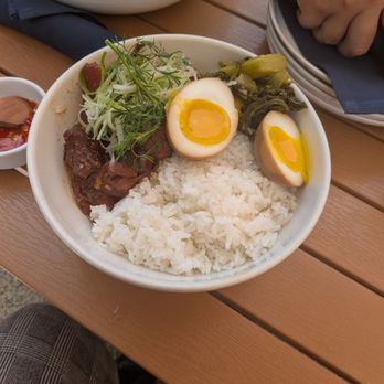 Diane’s Place - Pork and sticky rice with jammy egg - Cafes Near Me - Minneapolis, Minnesota