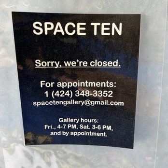 Space Ten Gallery - Hours and info Oct. 2024 - Art Galleries Near Me - Hawthorne, California Space Ten Gallery - Hours and info Oct. 2024 - Art Galleries Near Me - Hawthorne, California