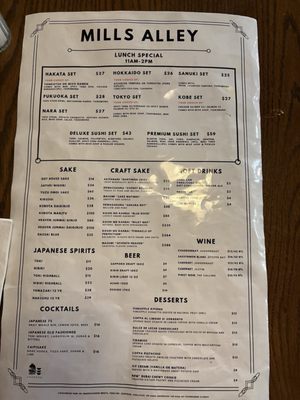 Menu photo 4 Mills Alley Pasadena, CA