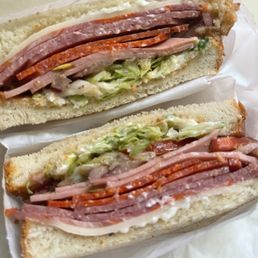 Riera's Special Sub on white bread. Riera's Special Sub on white bread.