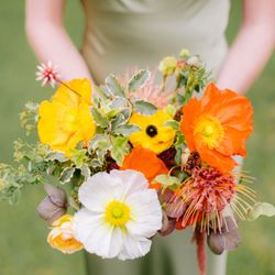 Fleur De Rye - Bouquets for our maids of honor popped with color