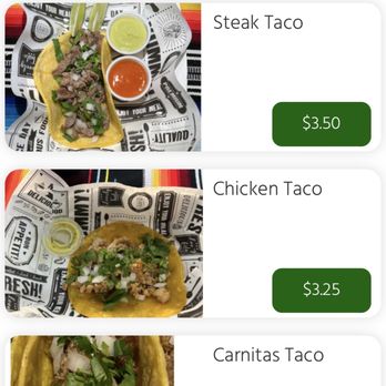 Ocelotl Mexican Cocinita - Taco prices from online menu - Food Trucks Near Me